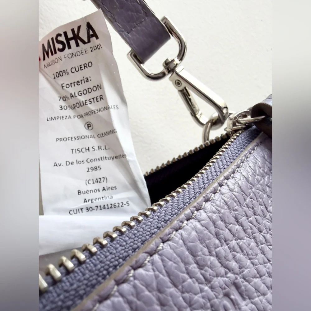 MISHKA Leather Purse Sobre Sigrid Crossbody Clutch Wristlet bag